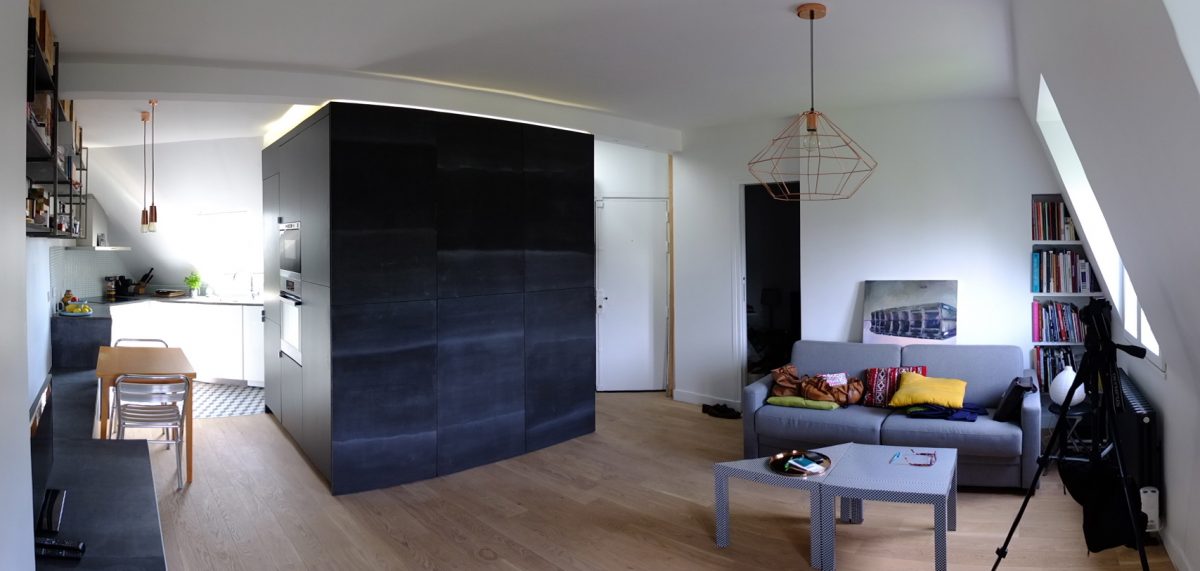 rénovation d'un appartement à paris par l'architecte Thibaut JULIEN en matériau VIROC